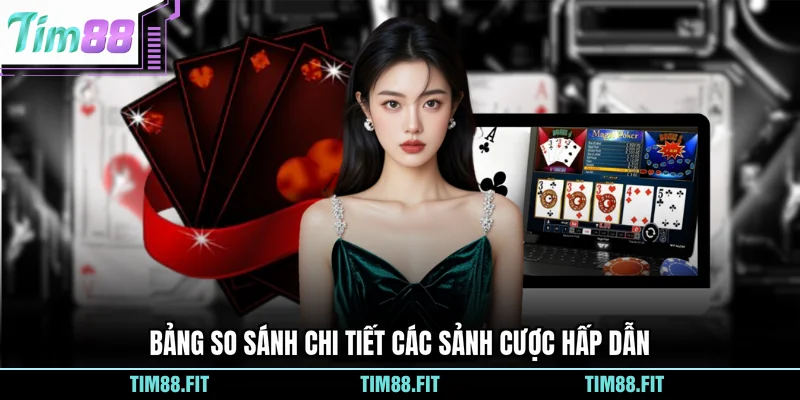 Bảng so sánh chi tiết các sảnh cược hấp dẫn